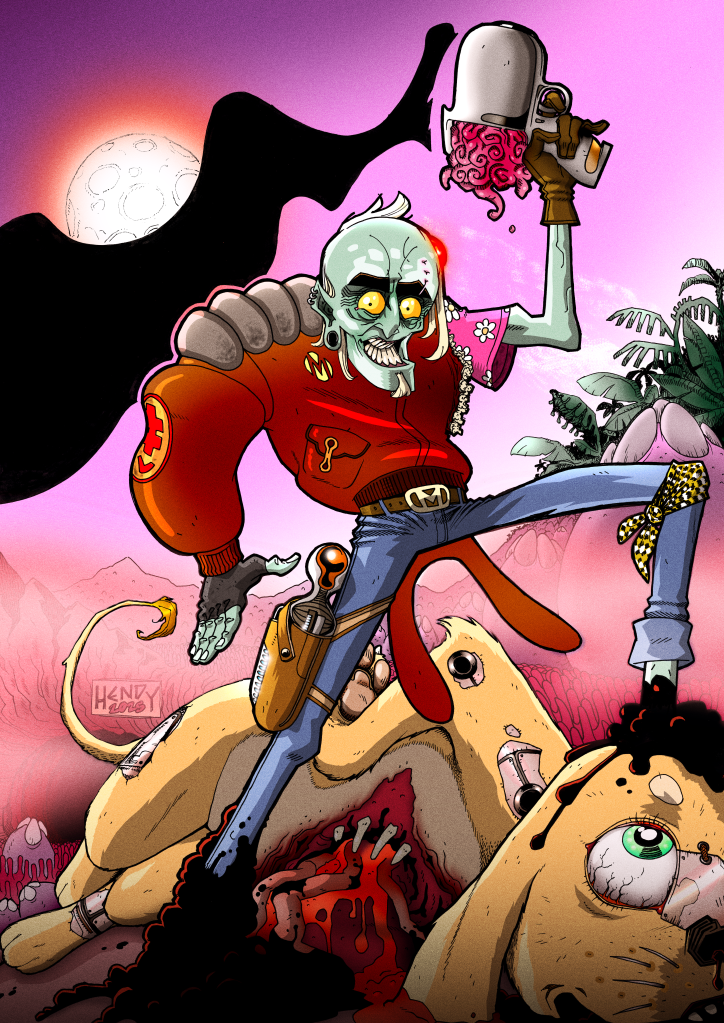 poacher fletcher space trucker gun laser horizon cyberpunk